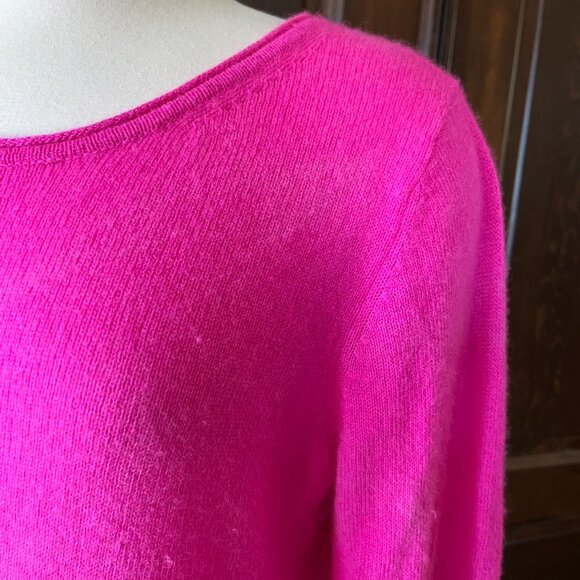 Claudia Nichole Hot Pink Cashmere Sweater Women's XL - Picture 8 of 15